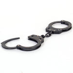 Load image into Gallery viewer, Vulcanforce Black Carbon Steel Handcuffs Model 1001C
