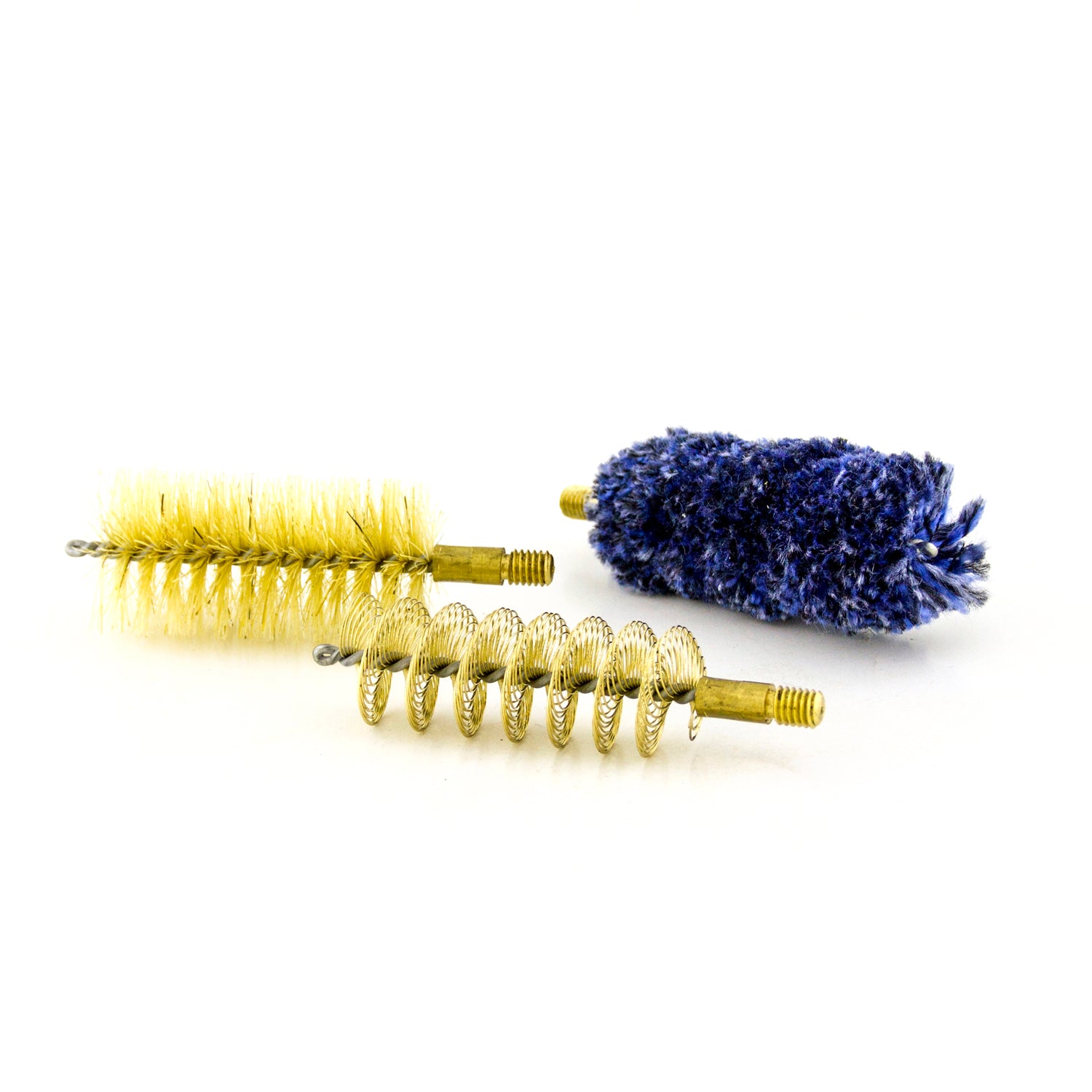 3 Spare Brush Set For Rifle: Helical-Wool-Brass for 12GA