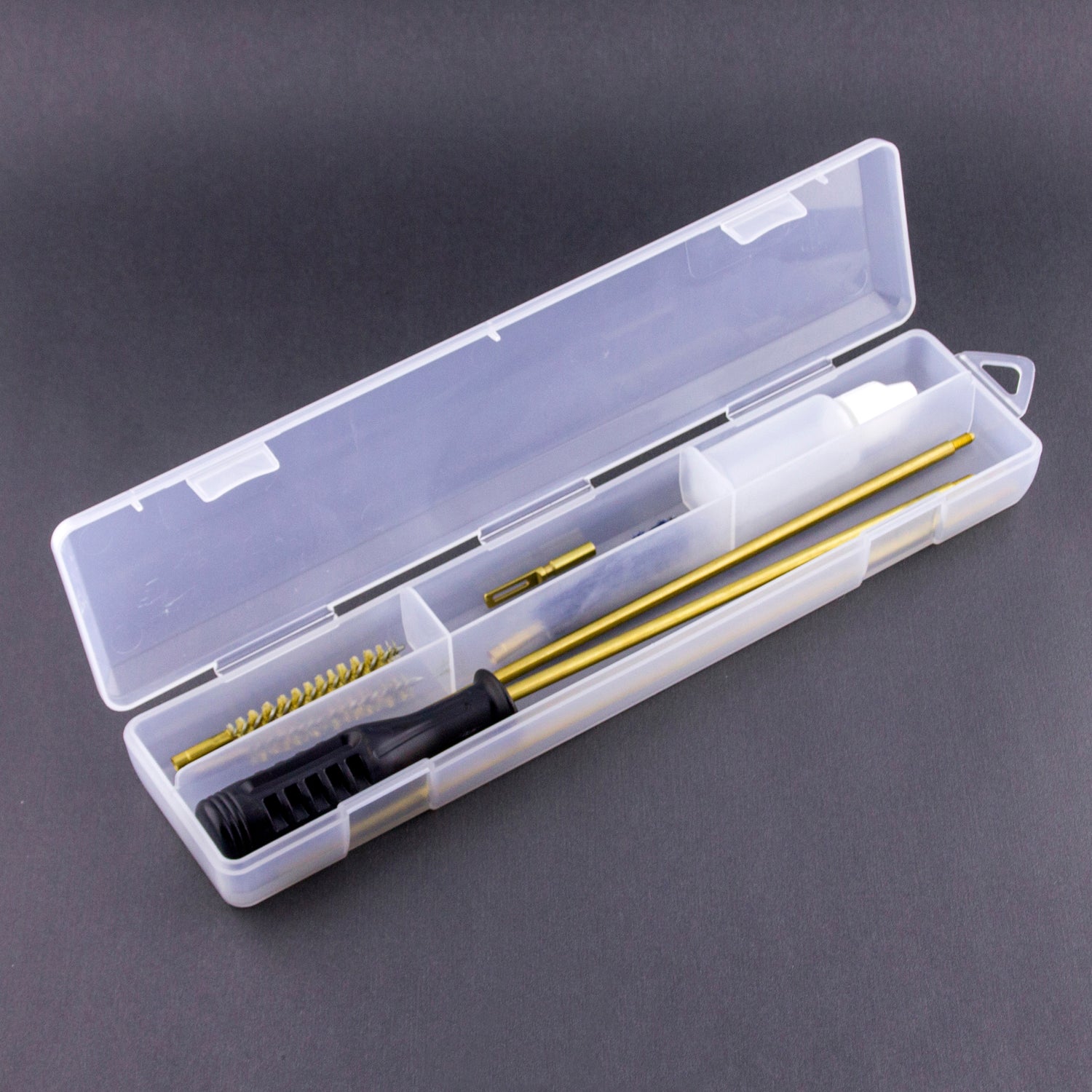 5,56 mm. Brass Grooved Ramrod Brush Cleaning Kit with Plastic Box (8pc.)